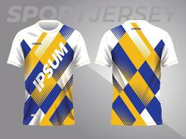 abstract blue and yellow background and pattern for sport jersey design vector