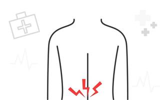 Back pain concept illustration vector