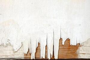 White Broken Wooden Wall Texture Background. photo