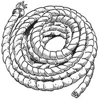 Rope illustration in outline and vector format.