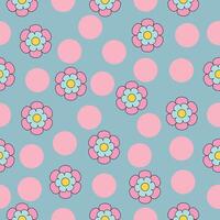 cute spring pastel flower floral hand drawn seamless pattern wall paper background vector illustration