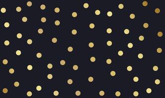 Festive background with gold polka dots on dark vector