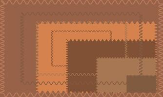 abstract horizontal background of rectangles with jagged edges in brown tones vector