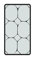 silhouette of a window frame with a dividing contour for stained glass vector