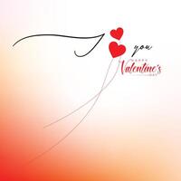 valentines Day background with heart happy valentines Day text vector