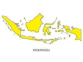 Indonesia mapa antecedentes amarillo color con límite, Perfecto para oficina, bandera, aterrizaje página, fondo, fondo de pantalla y más vector