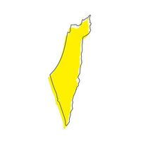 alto detallado vector mapa - Palestina
