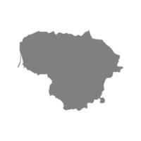 High detailed vector map - lithuania