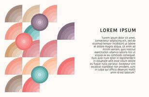 Abstract colorful geometric composition for landing page, background, website, social media, poster vector