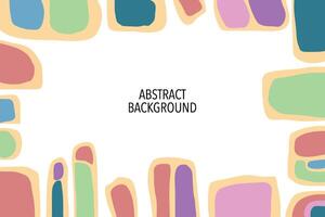 Colorful hand drawing organic shapes background vector