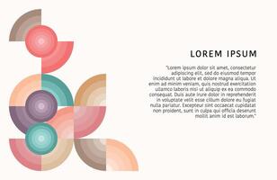 Abstract colorful geometric composition for landing page, background, website, social media, poster vector