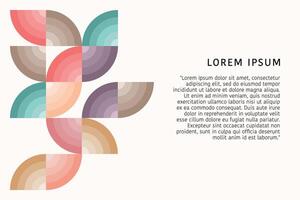 Abstract colorful geometric composition for landing page, background, website, social media, poster vector