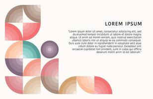 Abstract colorful geometric composition for landing page, background, website, social media, poster vector