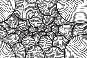 Monochrome black and white hand drawing abstract pattern vector