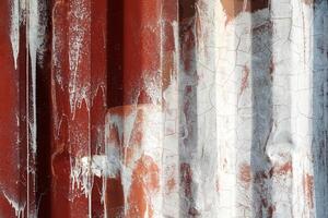 Close up Rusty Surface of Container Background. photo