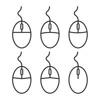 Computer mouse icon on white background. Editable stroke. Vector illustration EPS 10.