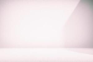 Abstract White Concrete Room Background with Beautiful Light Leak, for Product Presentation Backdrop and Mockup. photo