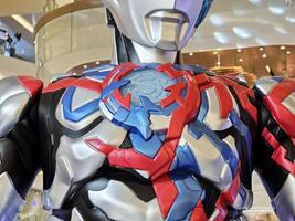 BANGKOK, THAILAND  JANUARY 18, 2024 Close up Ultraman Blazar chest. Ultraman Blazar is a Japanese tokusatsu drama produced by Tsuburaya Productions. photo