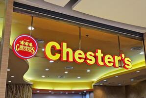 BANGKOK, THAILAND  NOVEMBER 05, 2023 Chesters sign. Chesters is is a pioneering Thai brand fast-food restaurant. photo