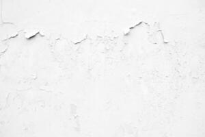 White Peeling Paint on Concrete Wall Texture Background. photo
