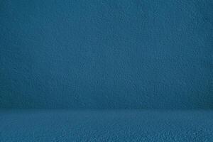 Abstract Blue Concrete Room Background, for Product Presentation, Backdrop, and, Mockup. photo