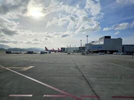 FUKUOKA, JAPAN  NOVEMBER 11, 2023 Scenery of Fukuoka airport. It is an international and domestic airport that was opened in 1944. photo