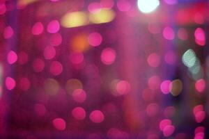 Abstract Pink Bokeh Light Background. photo