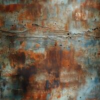 AI generated seamless grunge background abstract old rusty metal texture, corrosion on a steel photo