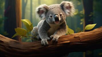 AI generated koala high quality image photo