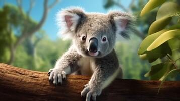 AI generated koala high quality image photo