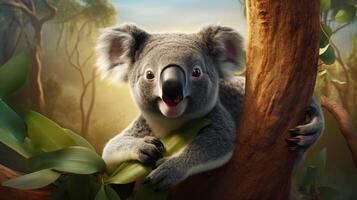 AI generated koala high quality image photo