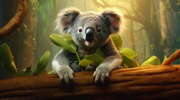 AI generated koala high quality image photo