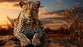 AI generated leopard high quality image photo