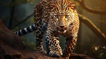 AI generated leopard high quality image photo