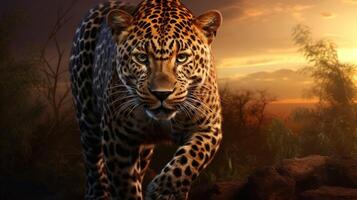 AI generated leopard high quality image photo