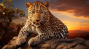 AI generated leopard high quality image photo