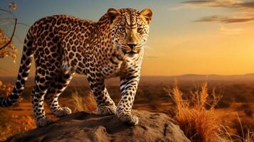 AI generated leopard high quality image photo