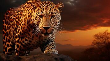 AI generated leopard high quality image photo