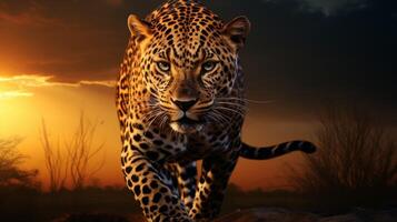 AI generated leopard high quality image photo