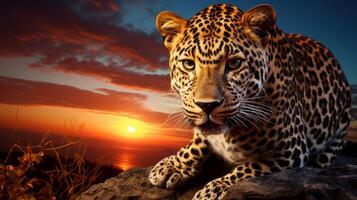 AI generated leopard high quality image photo