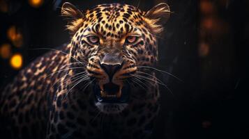 ai generado leopardo alto calidad imagen foto