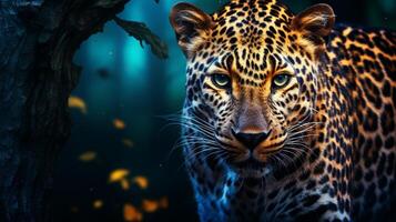 ai generado leopardo alto calidad imagen foto