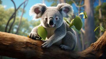 AI generated koala high quality image photo