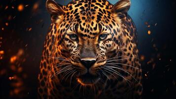 ai generado leopardo alto calidad imagen foto