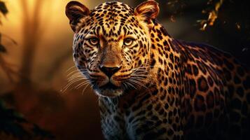 AI generated leopard high quality image photo