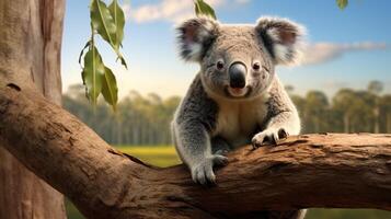 AI generated koala high quality image photo