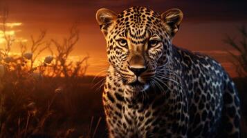 AI generated leopard high quality image photo