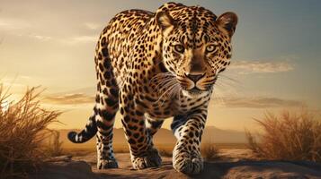 AI generated leopard high quality image photo