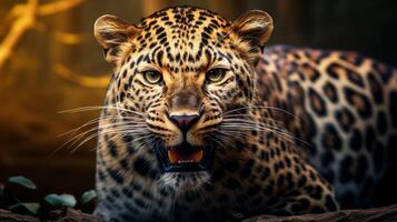 ai generado leopardo alto calidad imagen foto