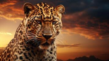 AI generated leopard high quality image photo